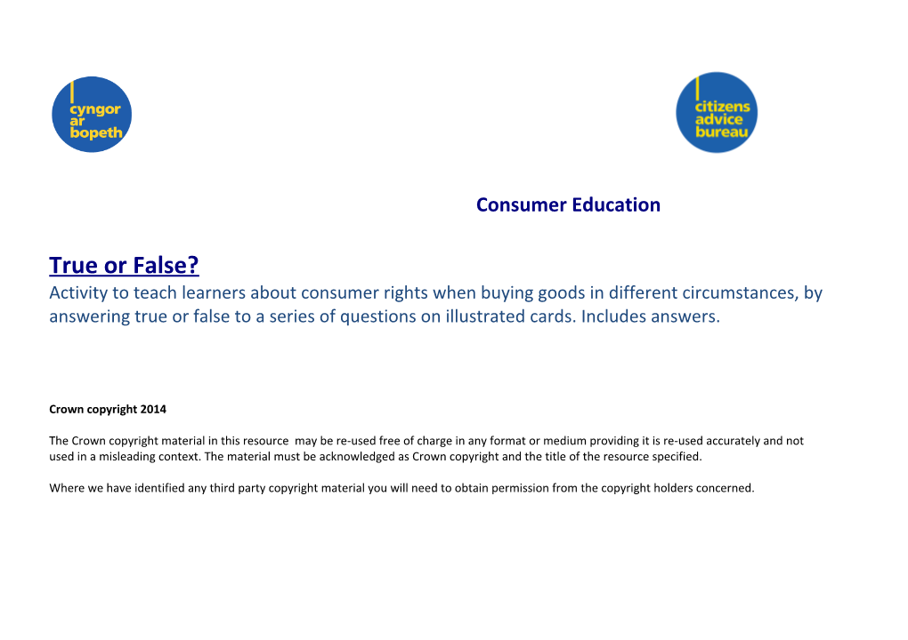 Consumer Education