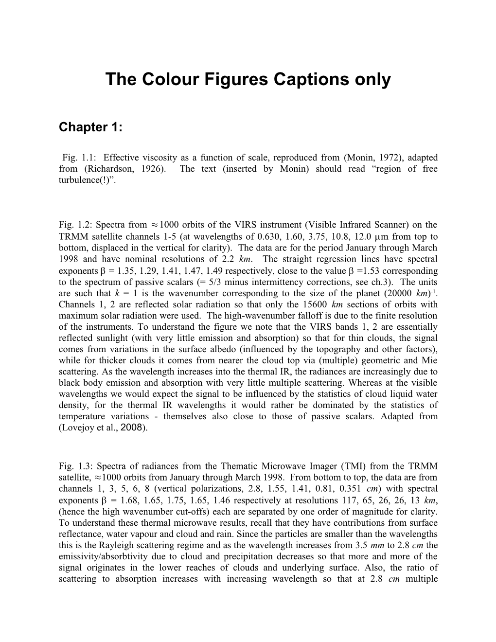 The Colour Figures Captions Only