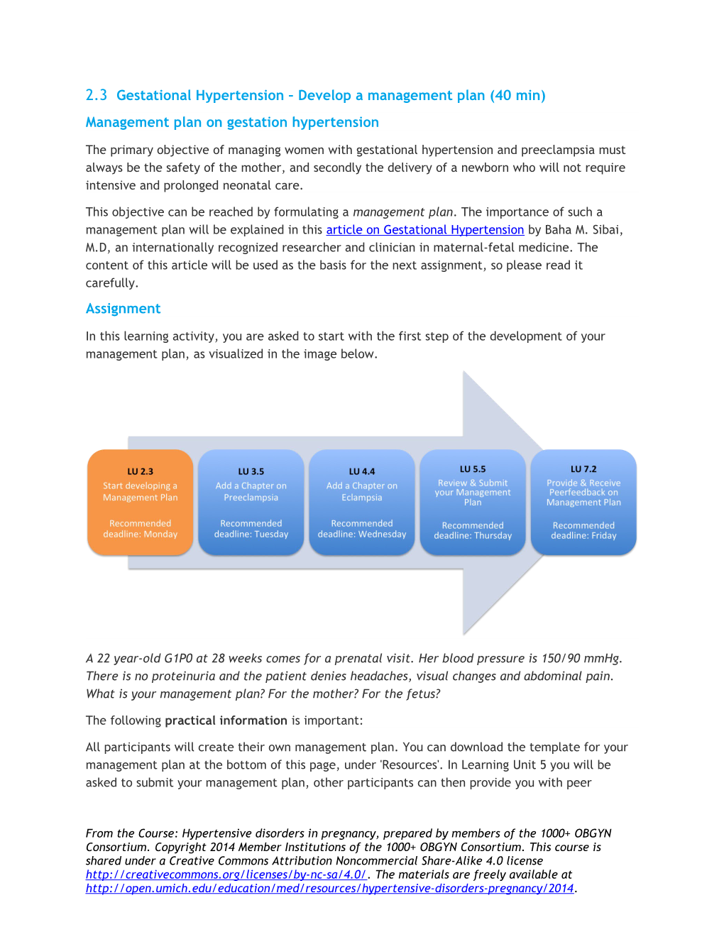 2.3Gestational Hypertension Develop a Management Plan (40 Min)