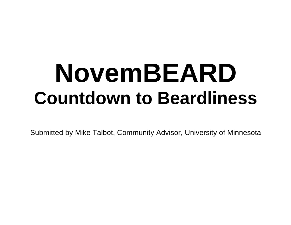 Countdown to Beardliness