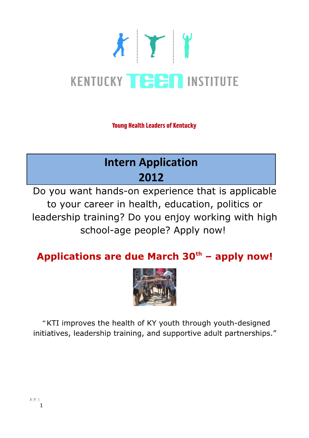 Applications Are Due March 30Th Apply Now!