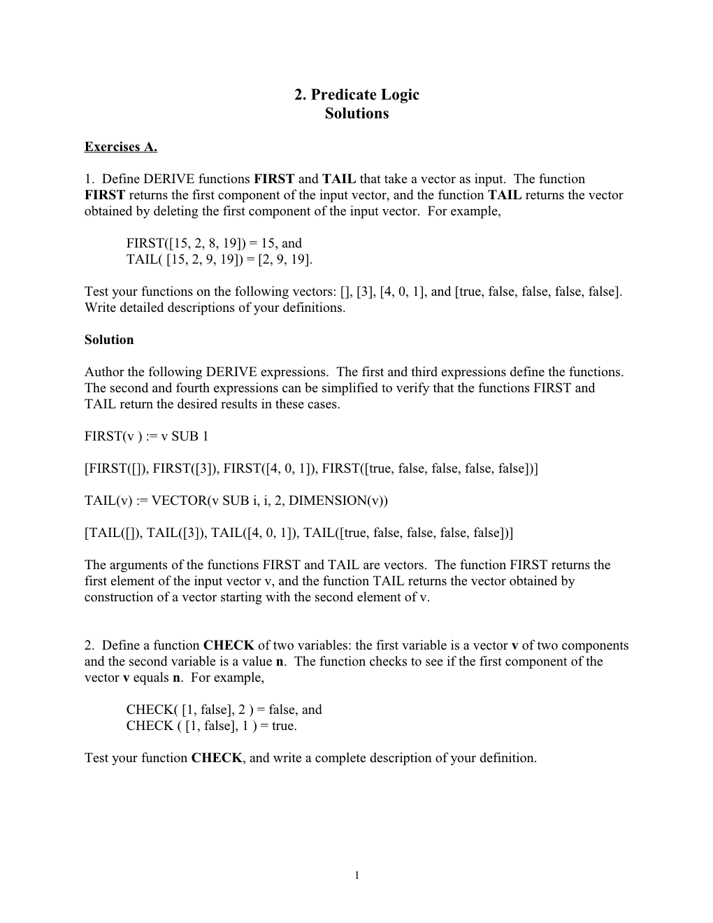 2. Predicate Logic