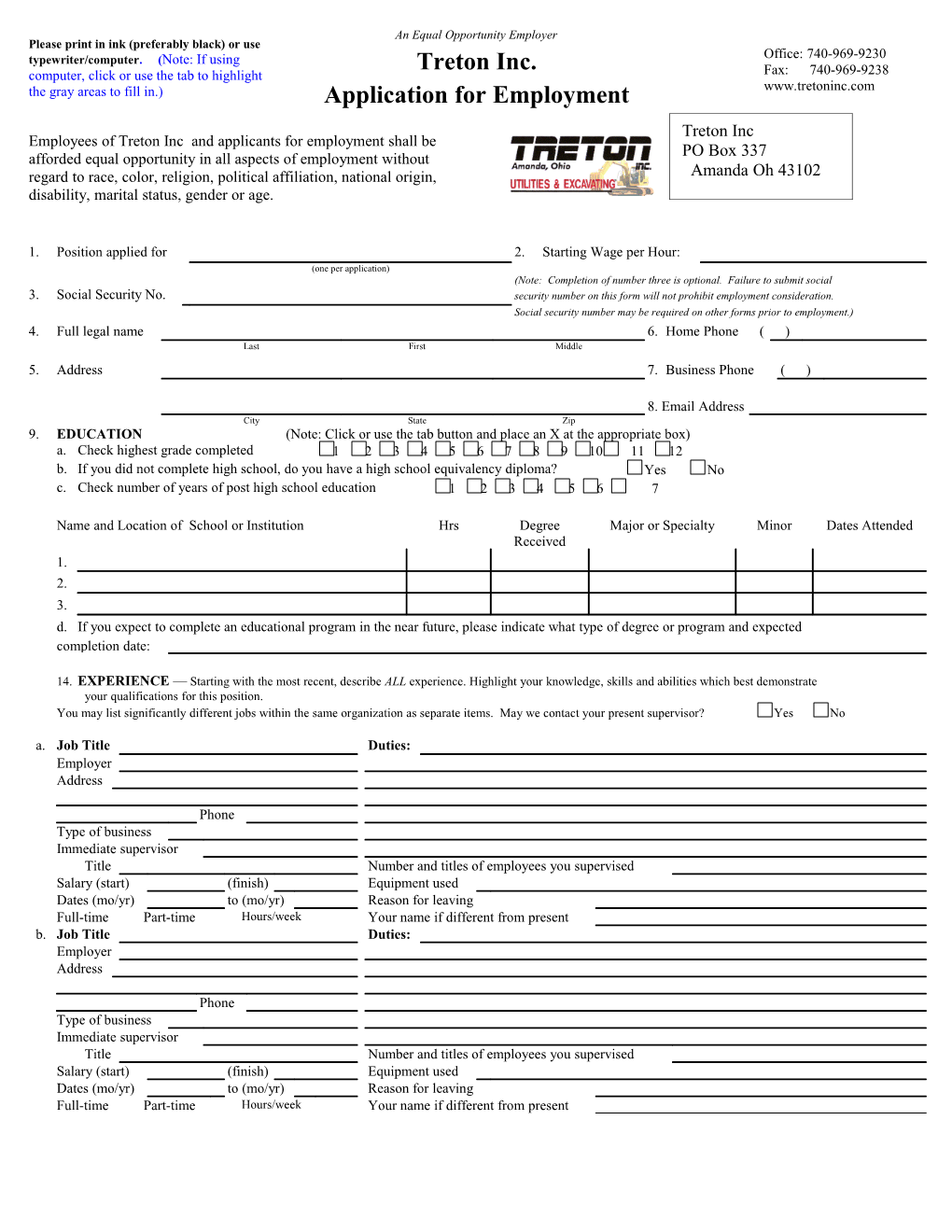 Drug Test Consent Form