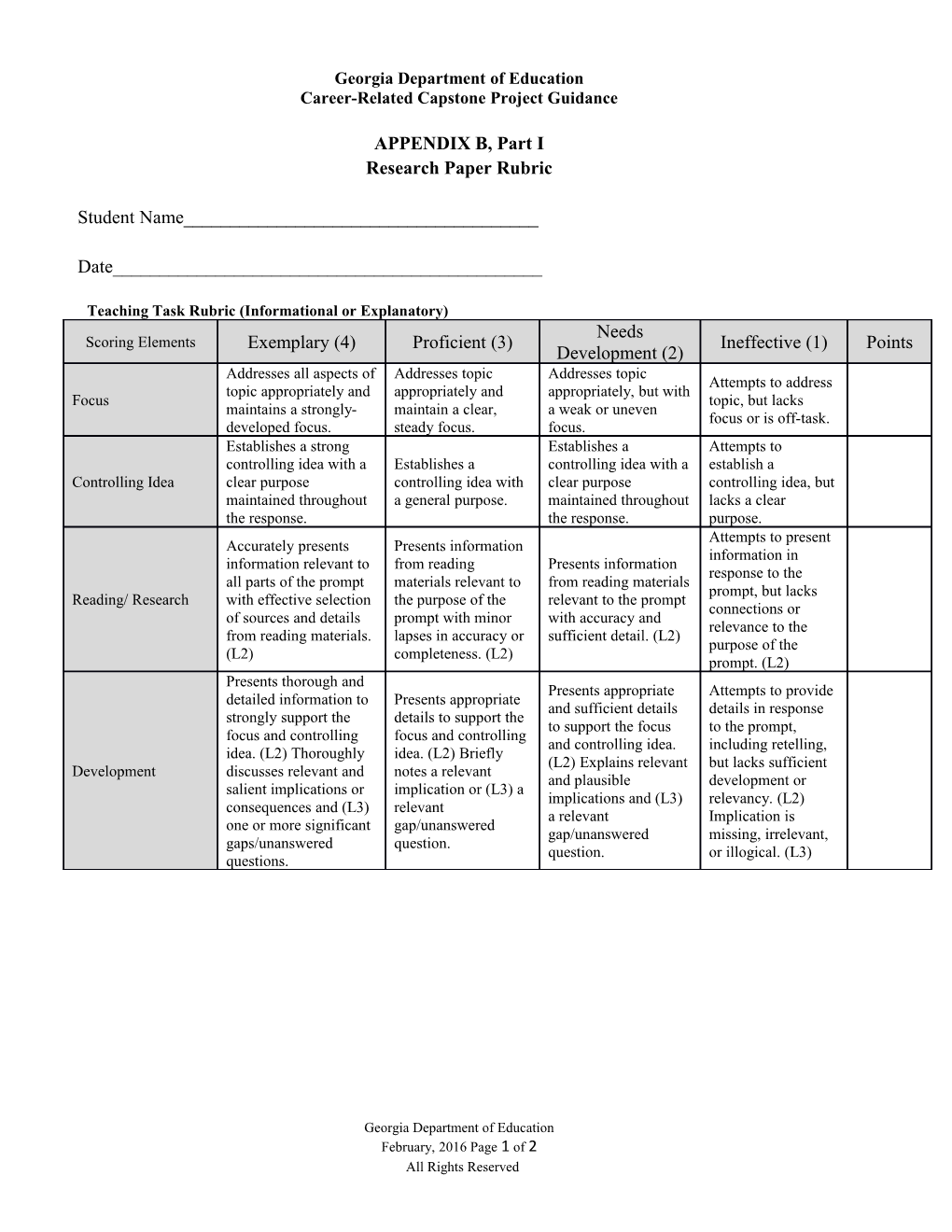 Career-Related Capstone Project Guidance