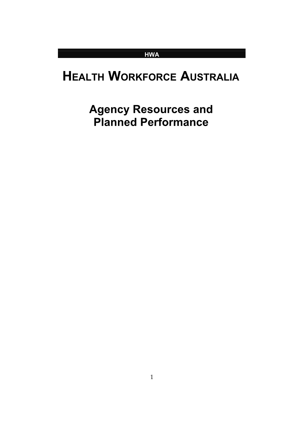 Health Workforce Australia