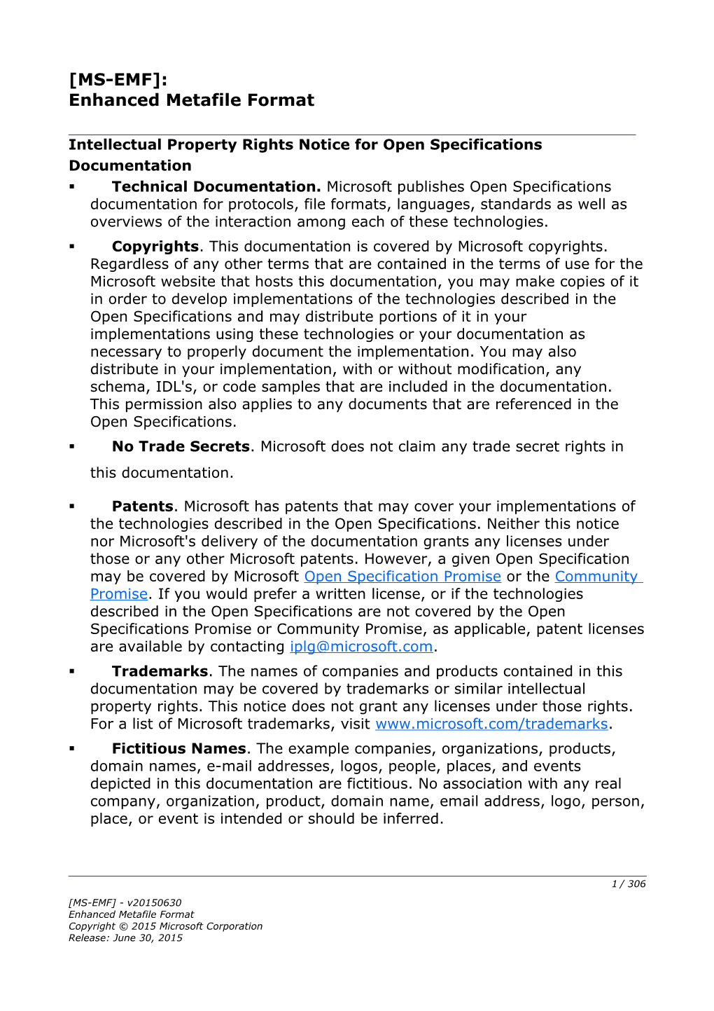 Intellectual Property Rights Notice for Open Specifications Documentation s1