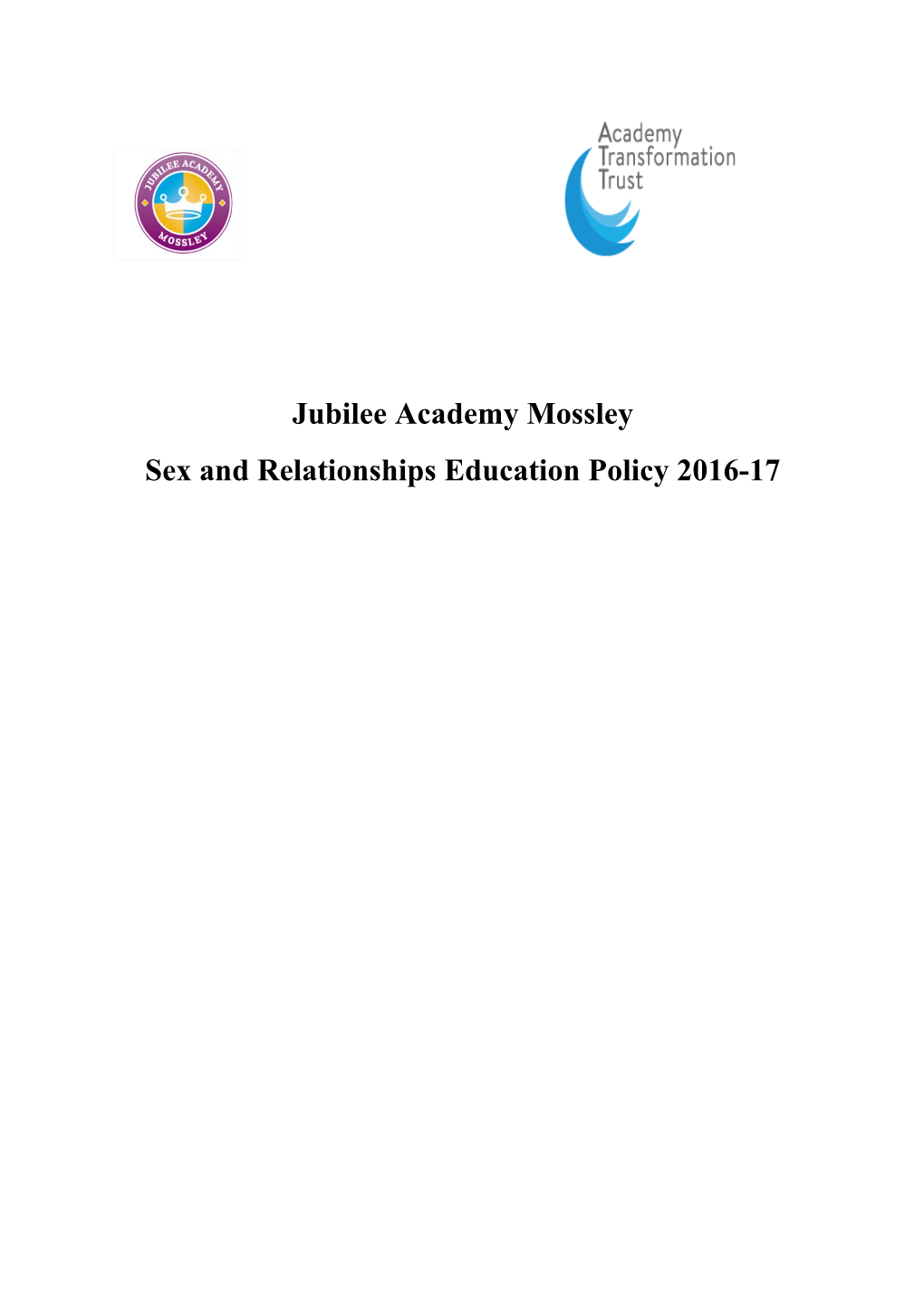 Sex and Relationships Education Policy 2016-17