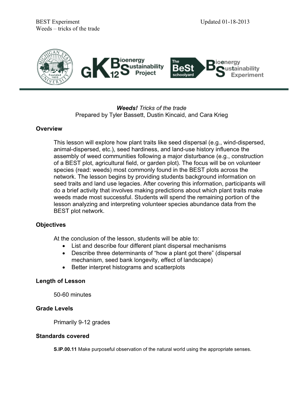 KBS004: Baseline Soil Sampling