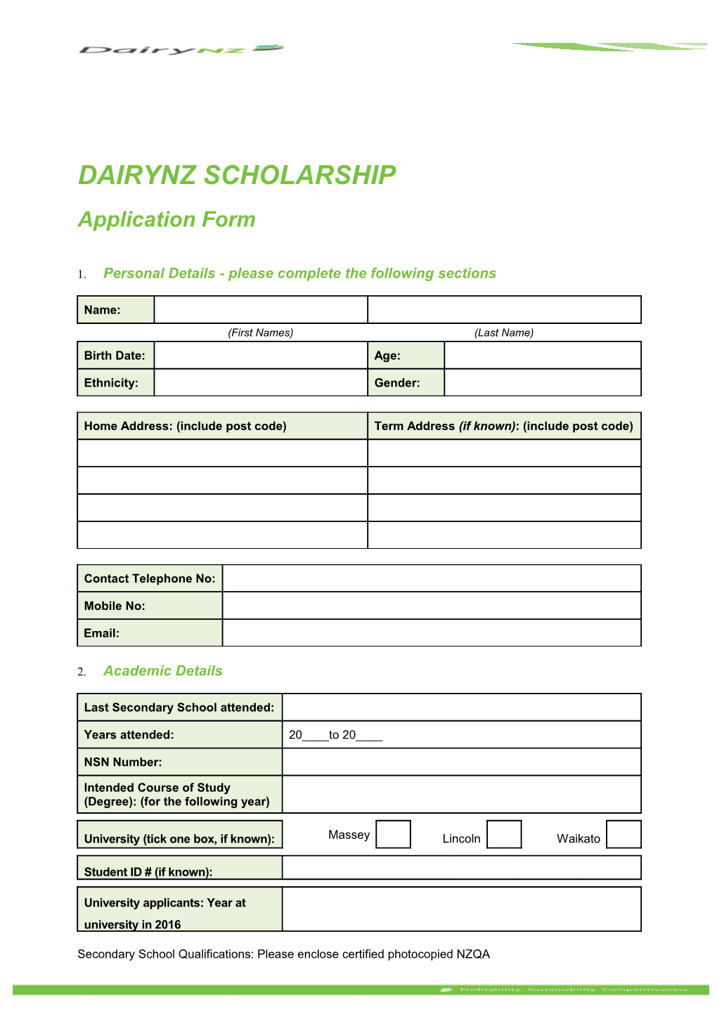 Dairynz Scholarship