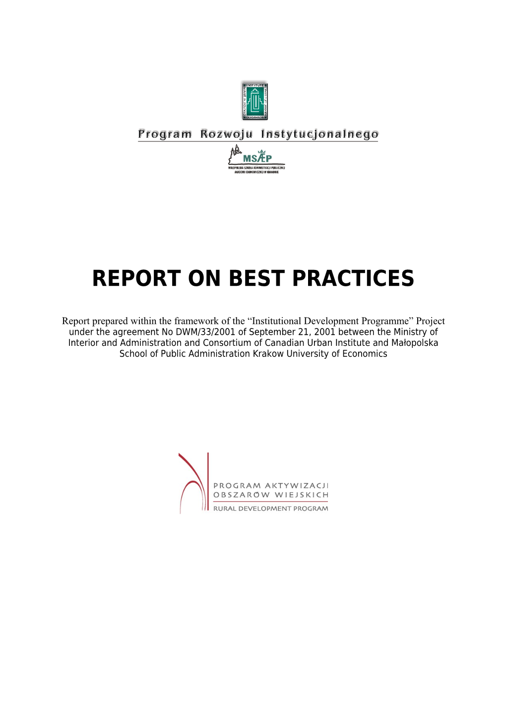 Bases for Preparing the Database of Best Practices 4