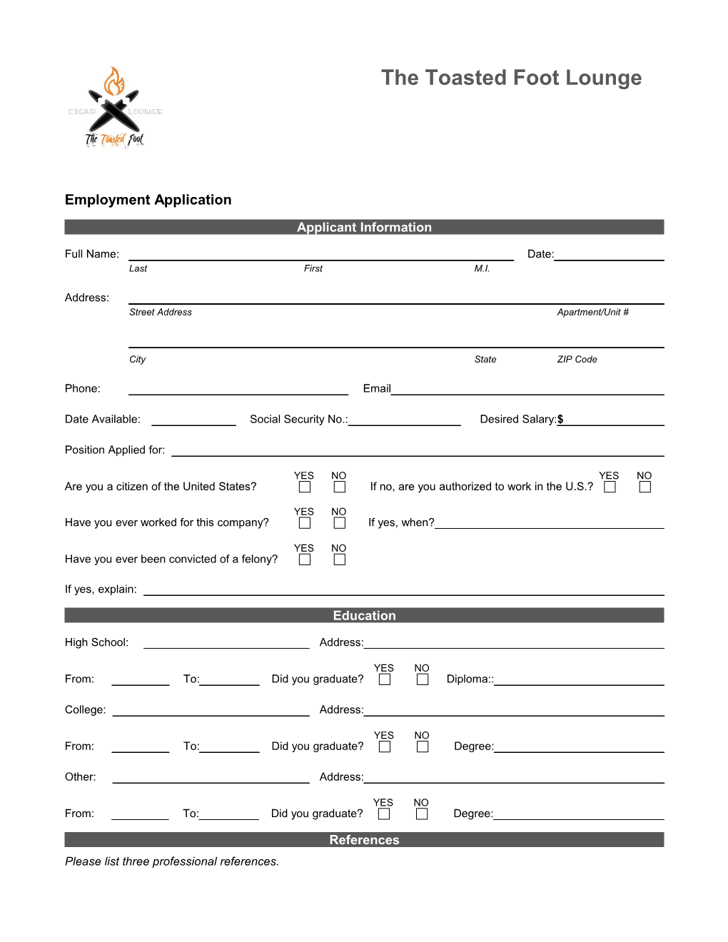 Employment Application s5