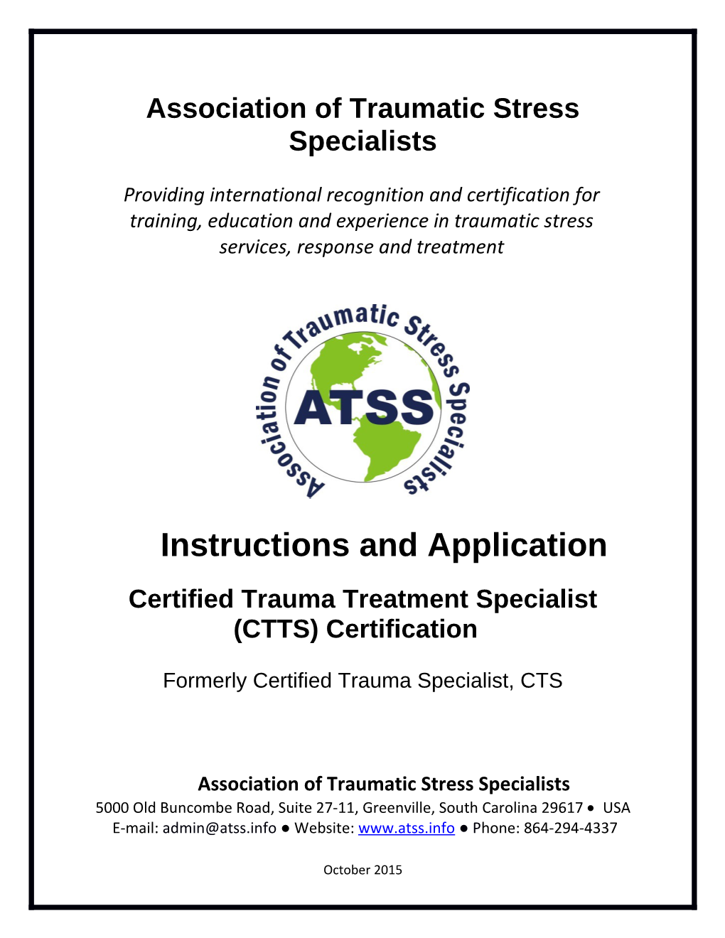 Association of Traumatic Stress Specialists