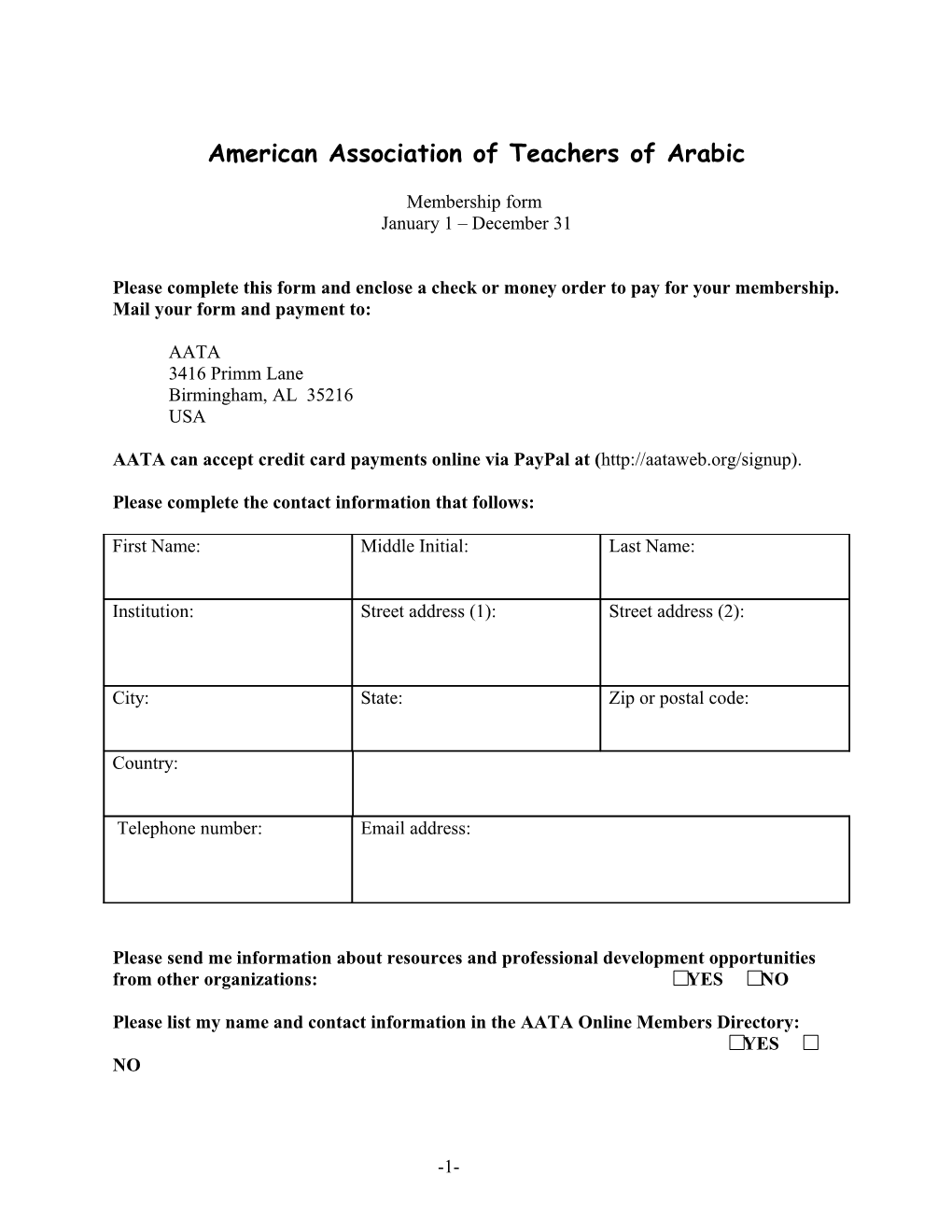 American Association of Teachers of Arabic