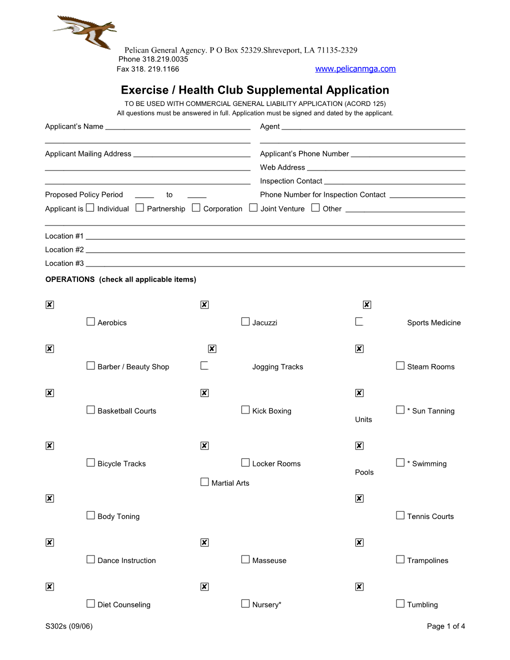 Exercise / Health Club Application
