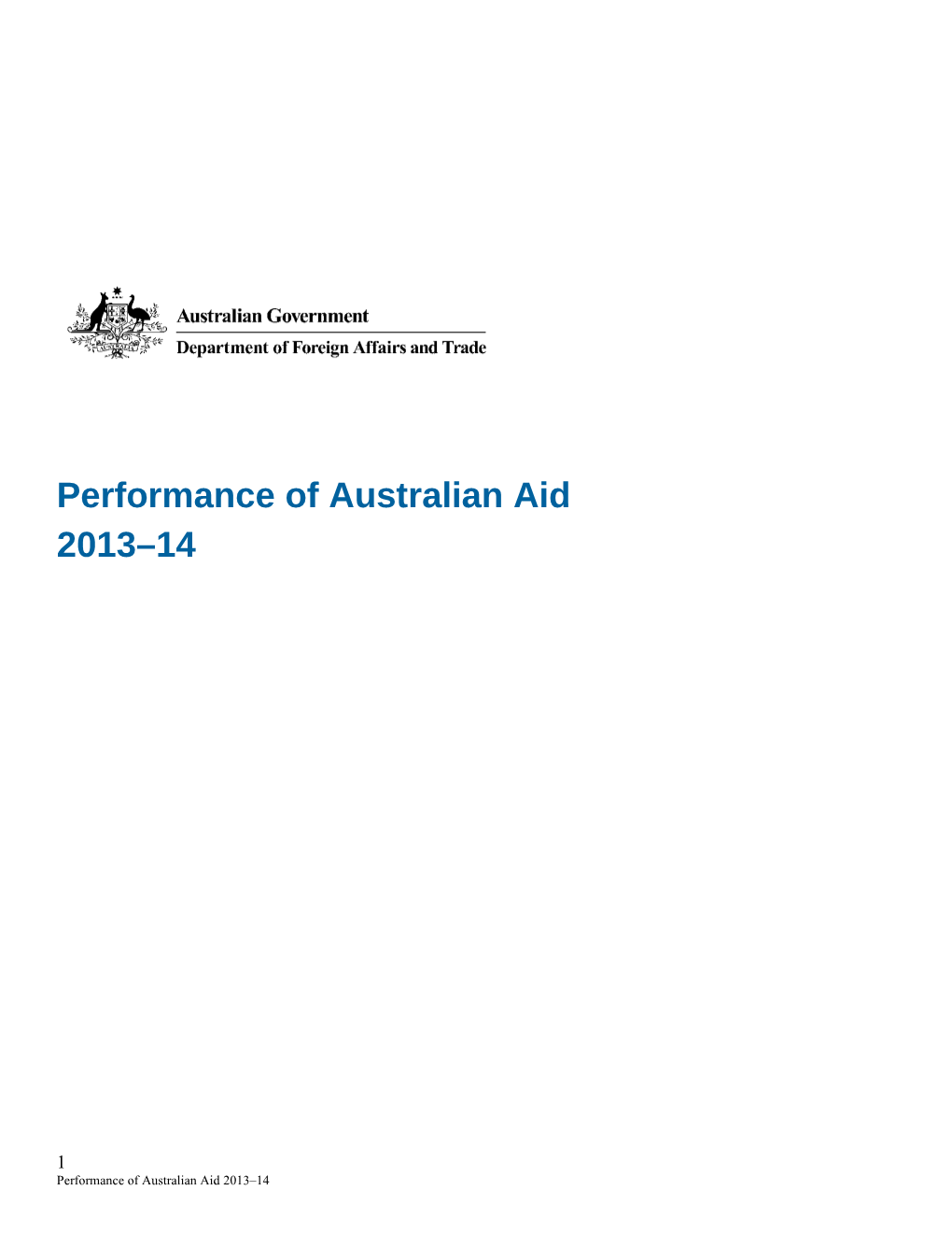 Performance of Australian Aid