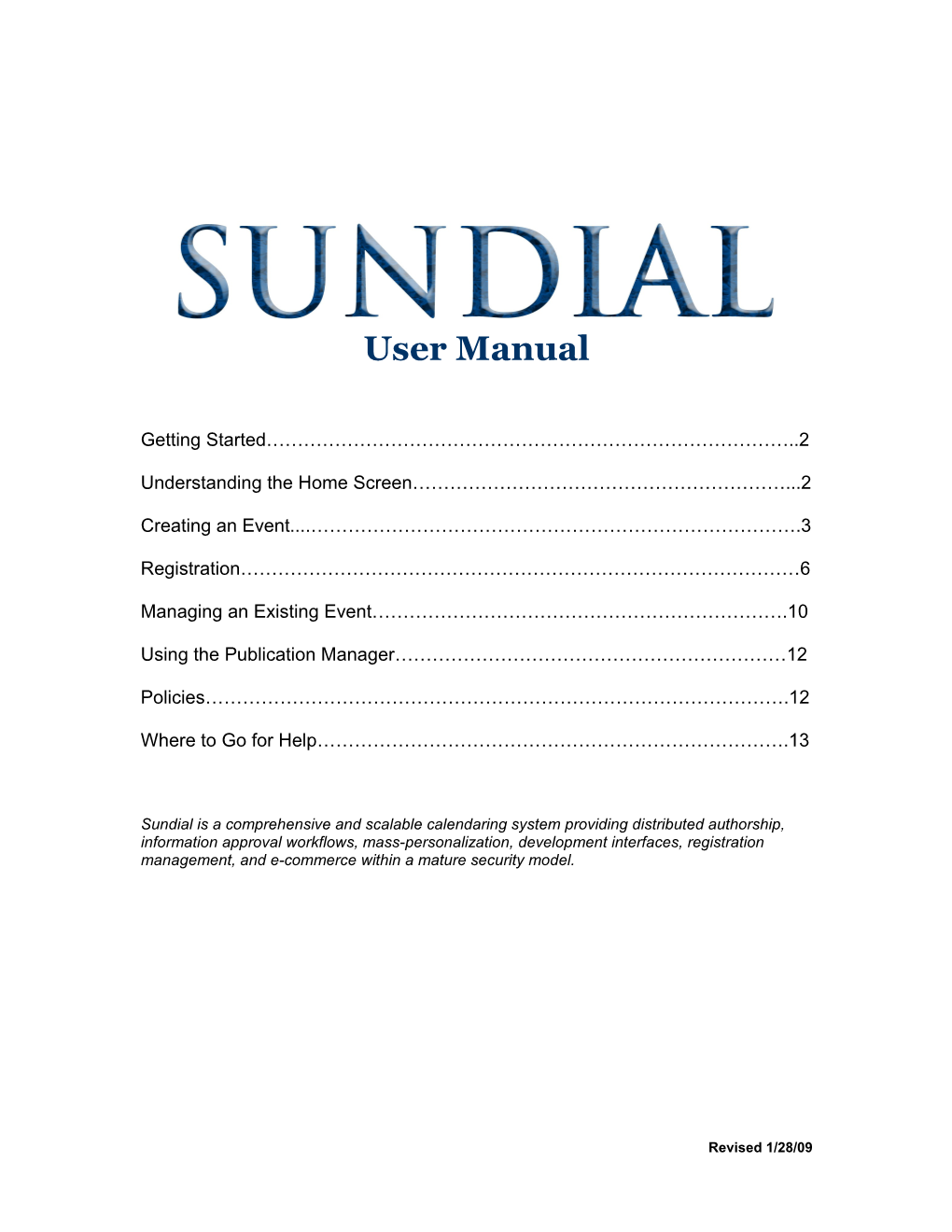 Sundial Training Sheet for Student Groups