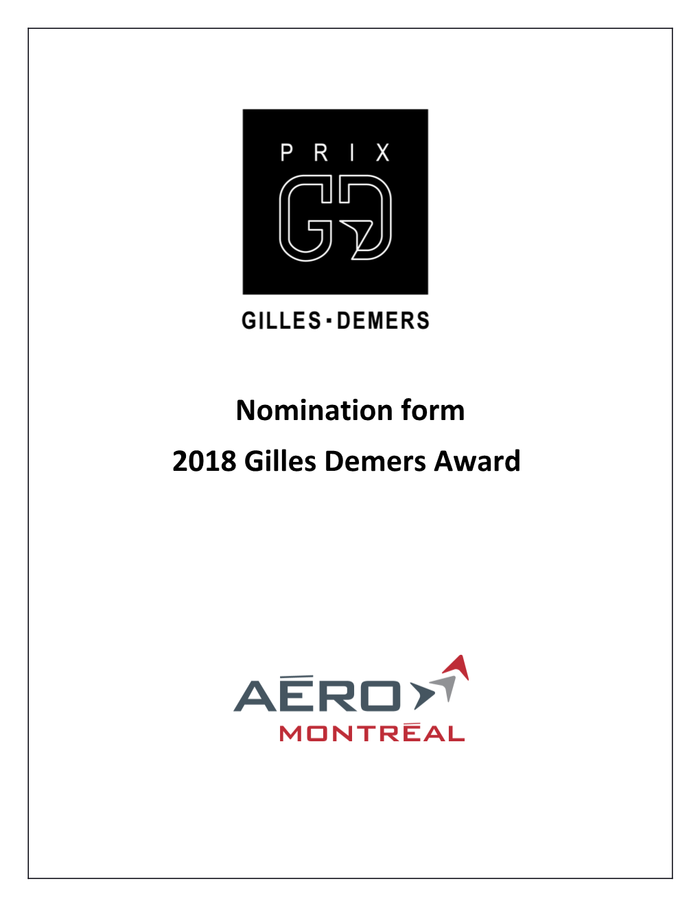 2018 Gilles Demersaward