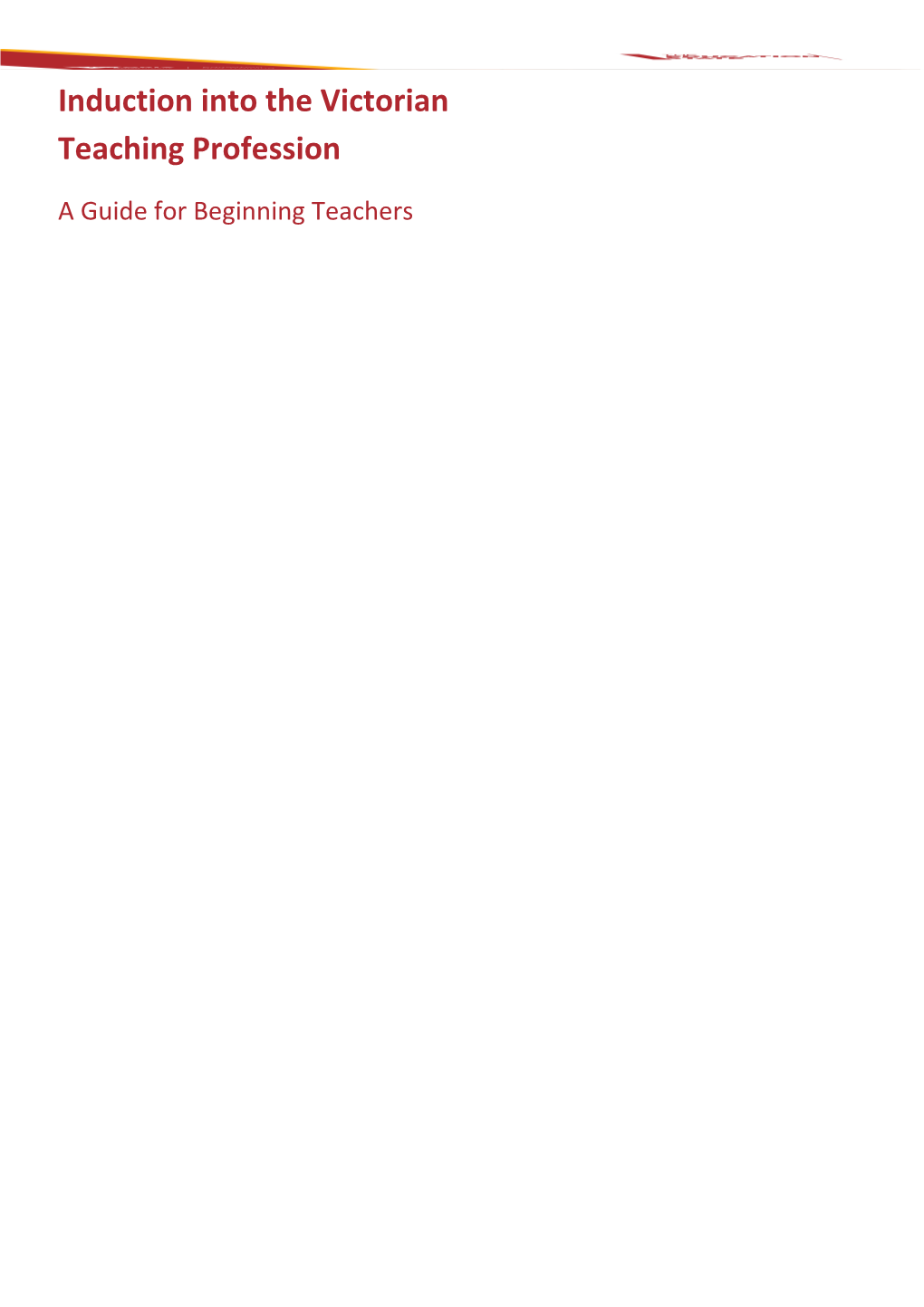 Guide for Begining Teacher 2016 Web Content Refresh