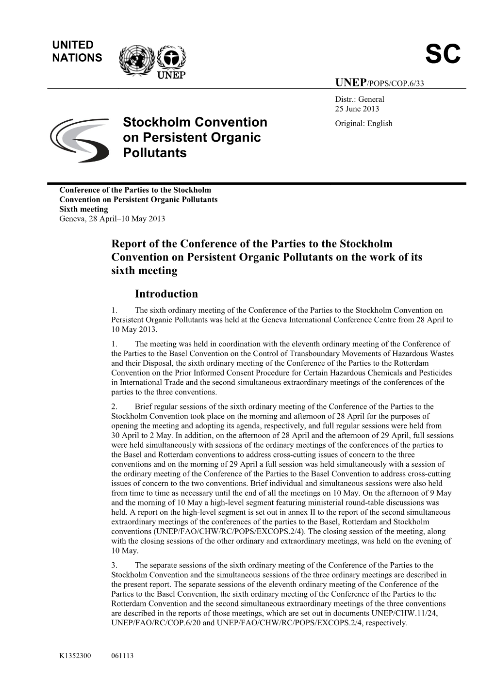 Stockholm Convention on Persistent Organic Pollutants s1