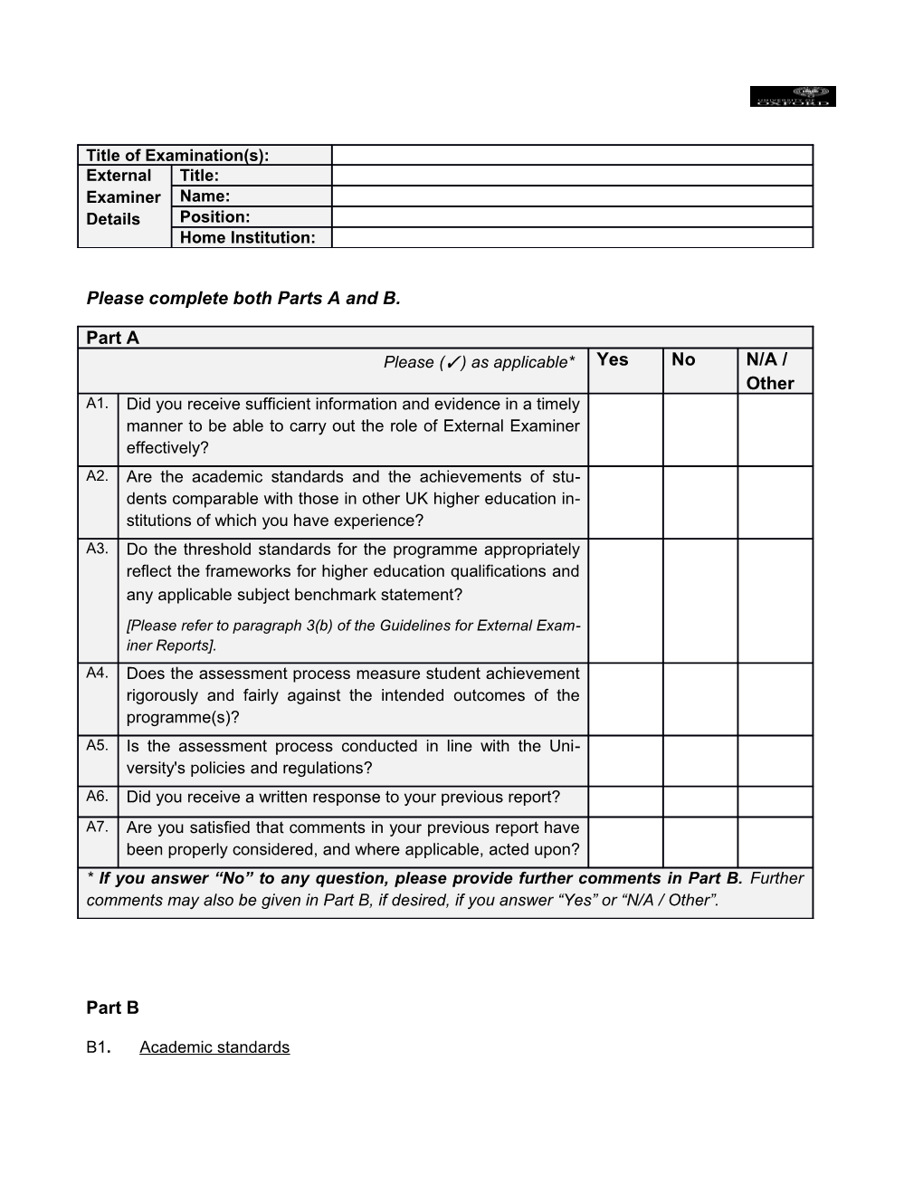 Please Complete Both Parts a and B