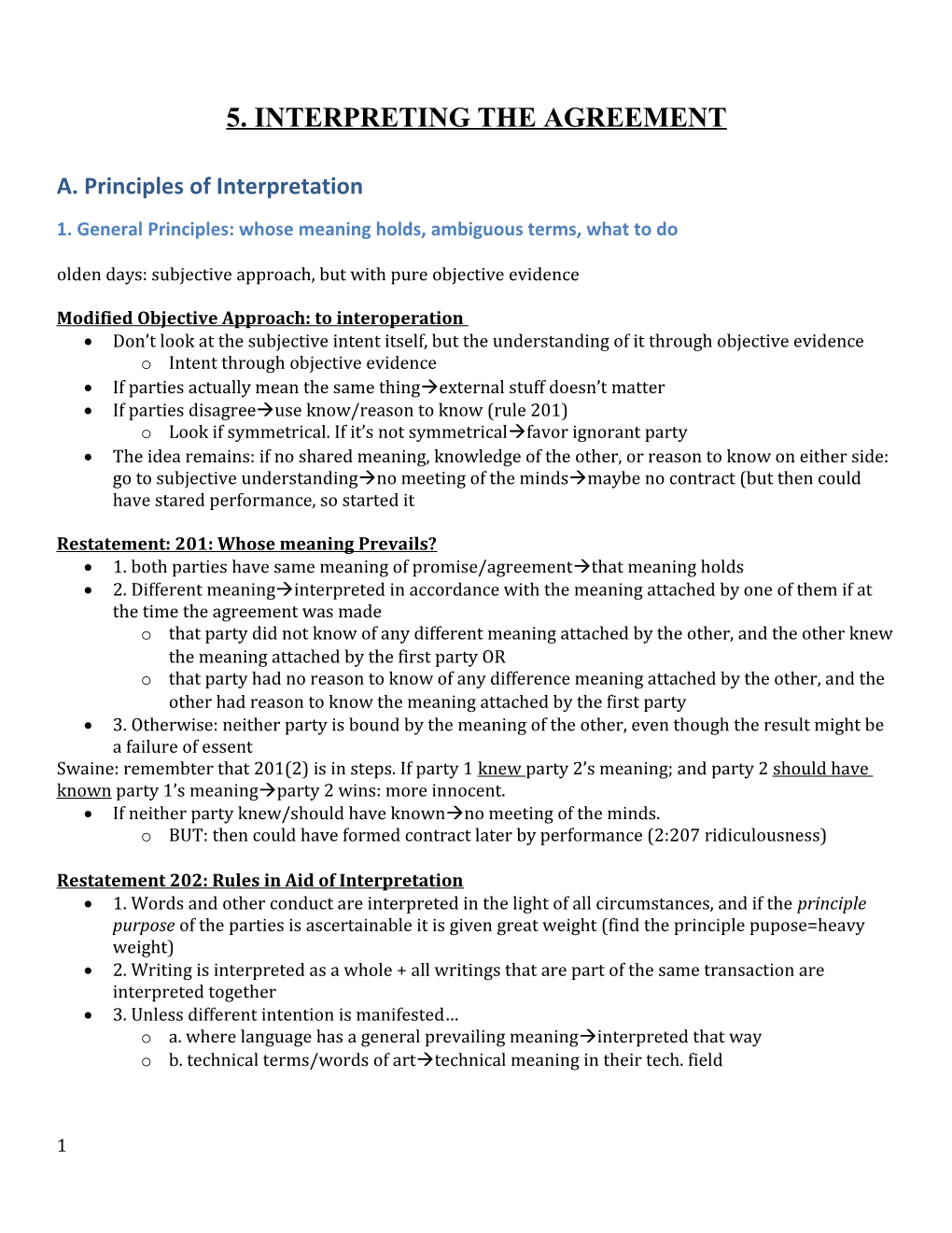 1. General Principles: Whose Meaning Holds, Ambiguous Terms, What to Do