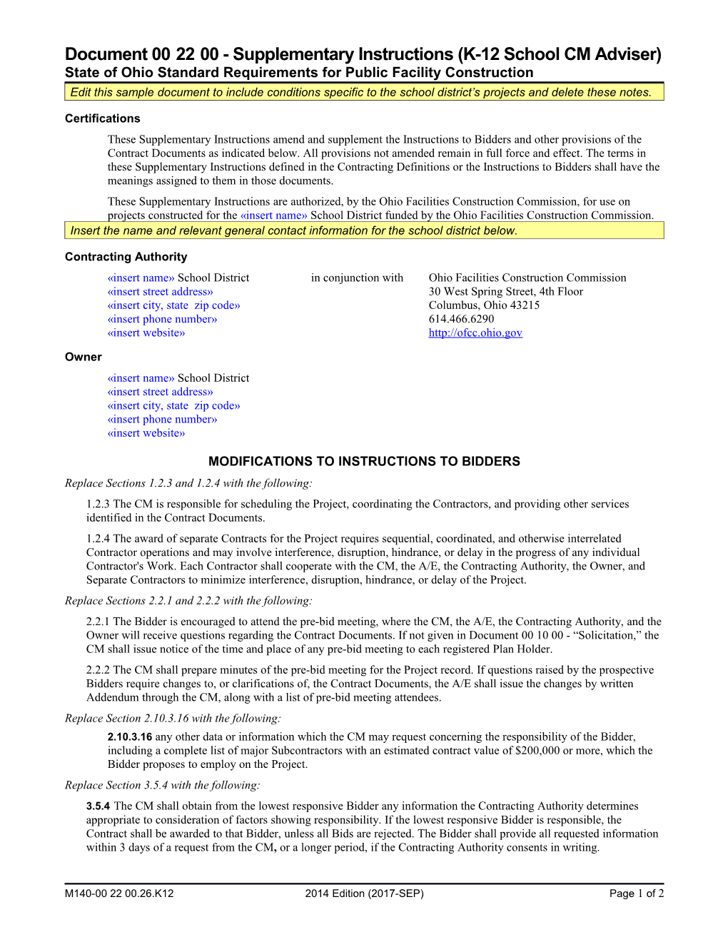 Document 002200Supplementary Instructions (K-12 School CM Adviser)