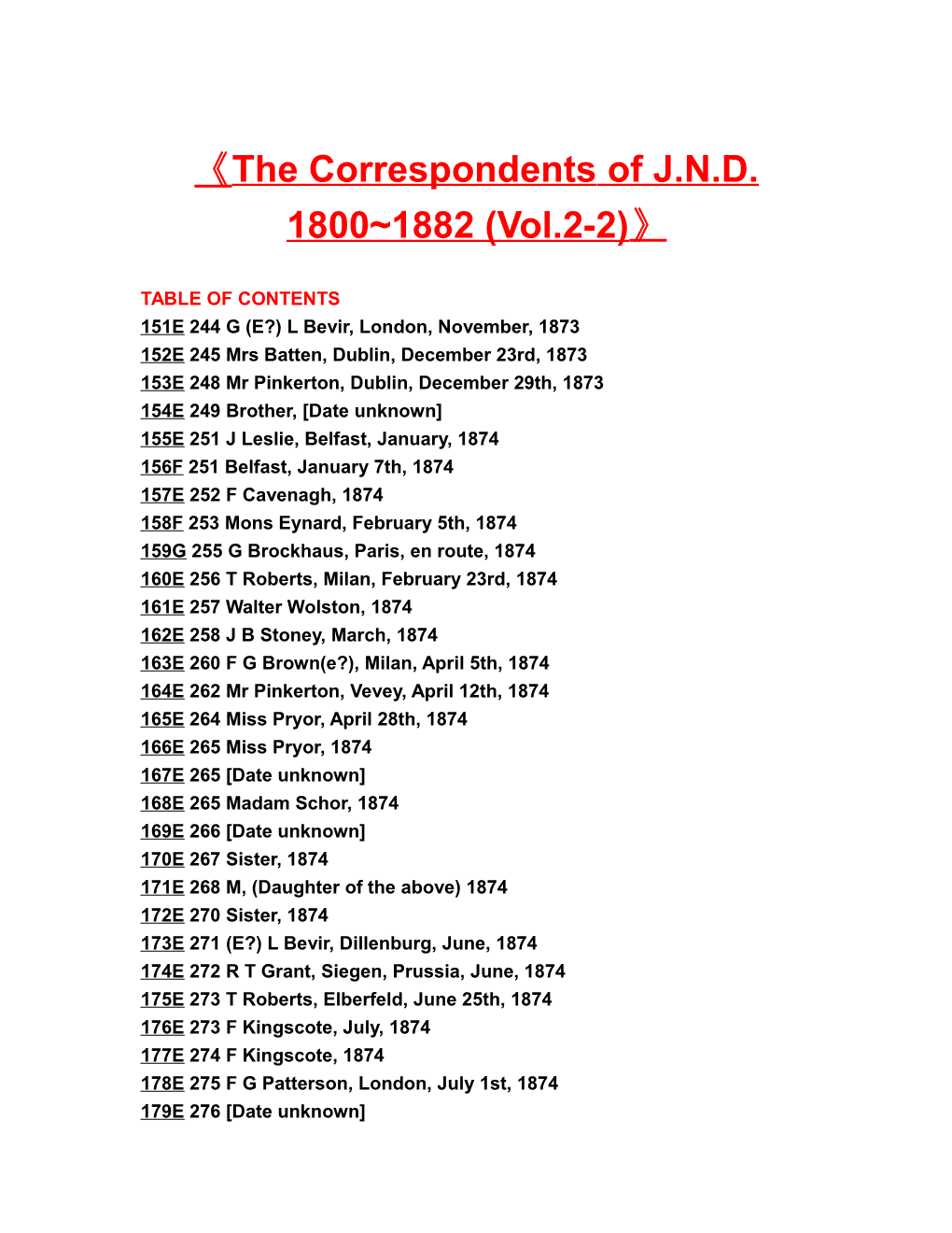 The Correspondents of J.N.D. 1800 1882 (Vol.2-2)