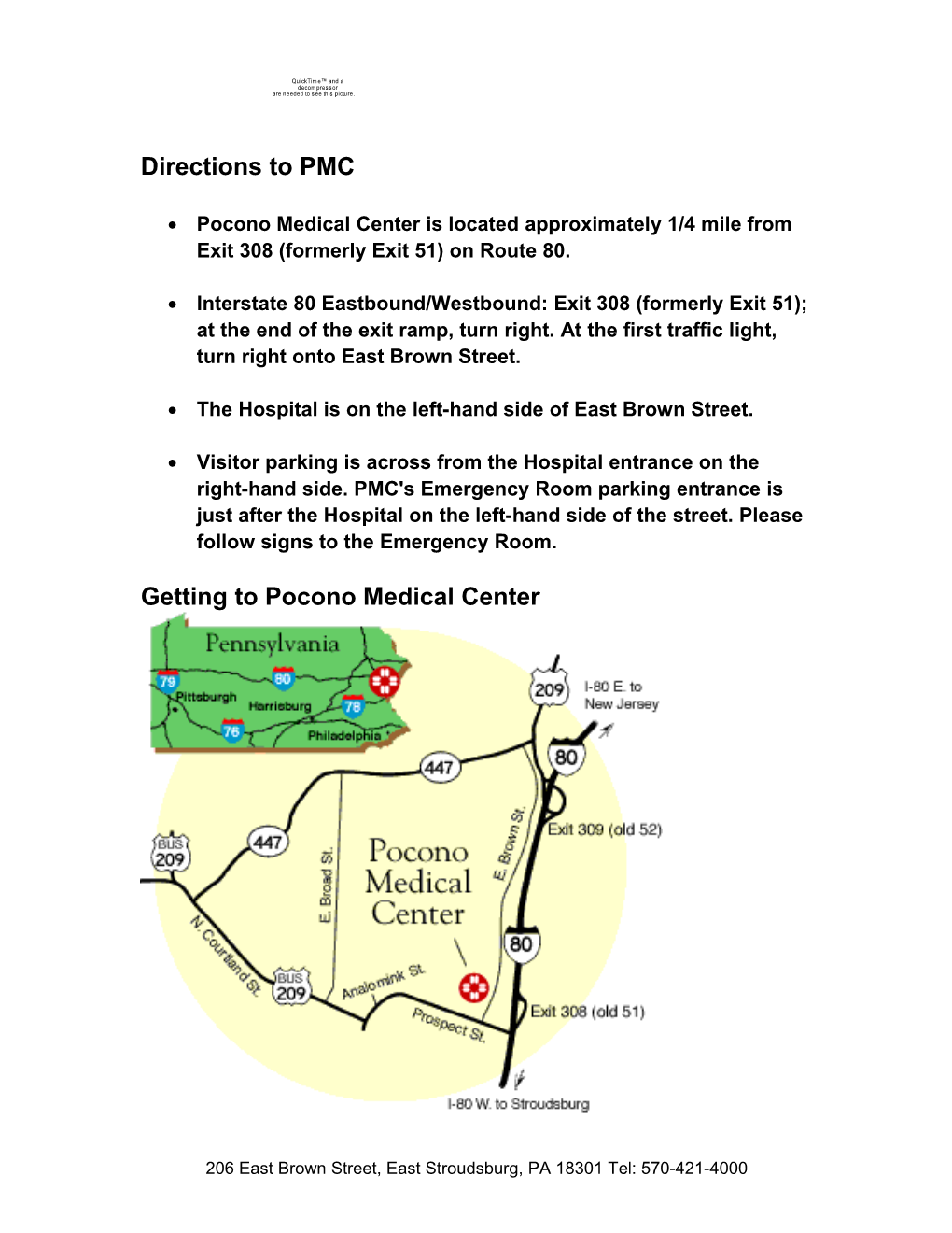 Directions to PMC