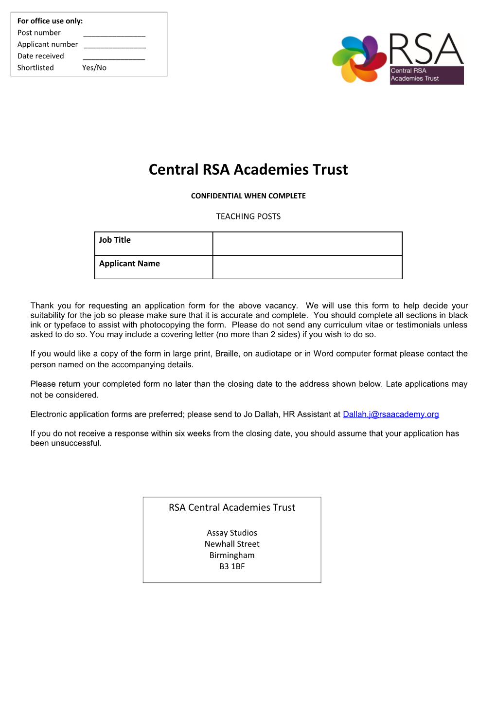 Central RSA Academies Trust