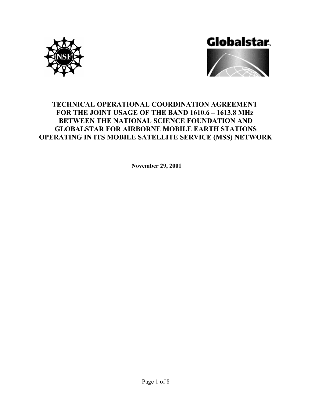 Principles and Methodology for the Technical Coordination of the Common Feeder Link Spectrum