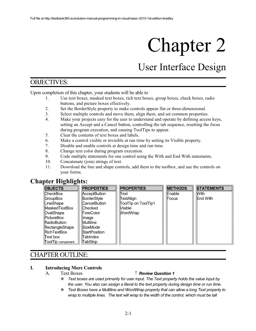 CHAPTER 2 - User Interface Design