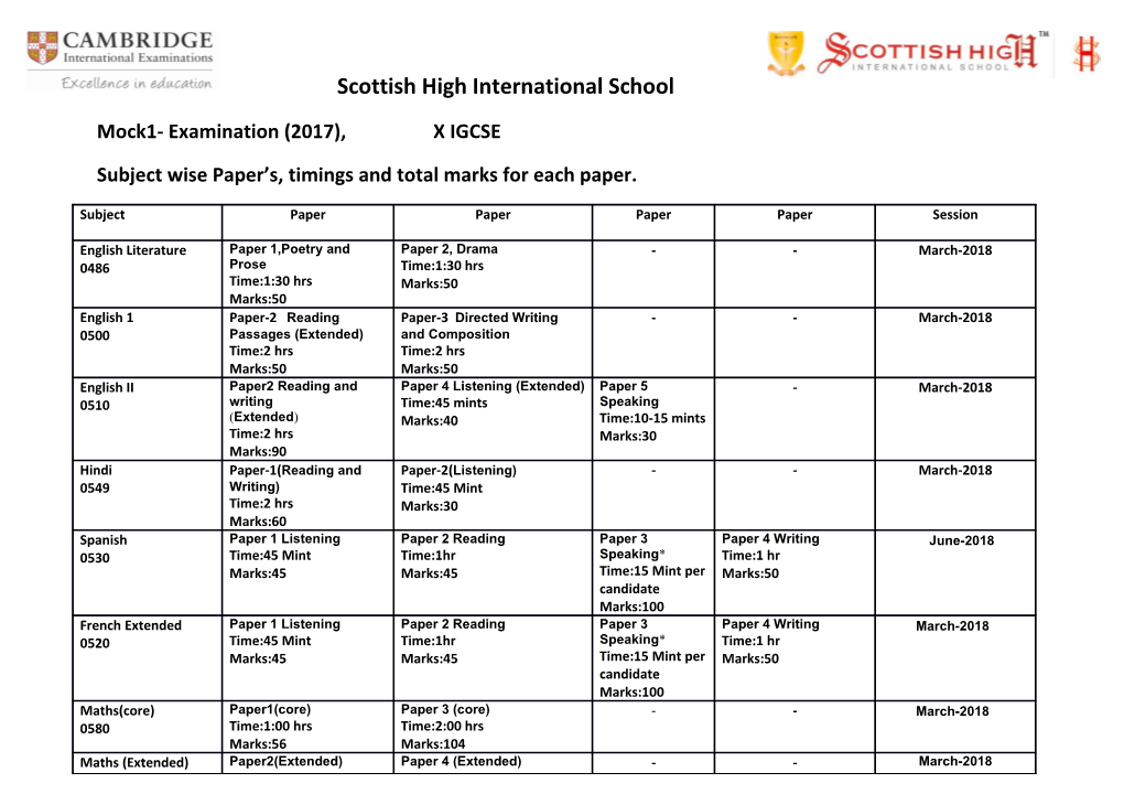 Scottish High International School