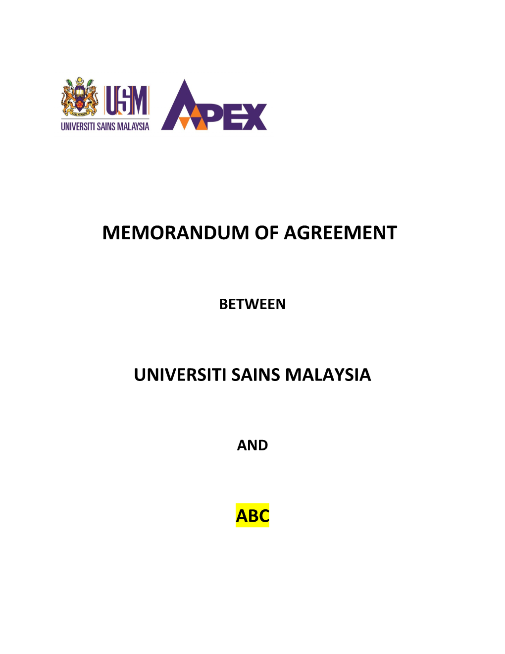 THIS MEMORANDUM of AGREEMENT Is Made This Day of , 20 (Hereinafter Referred to As Agreement );