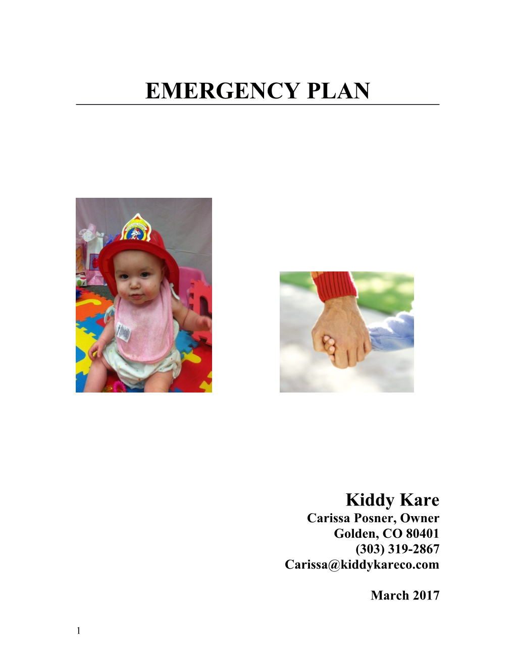 Disaster and Emgergency Plan