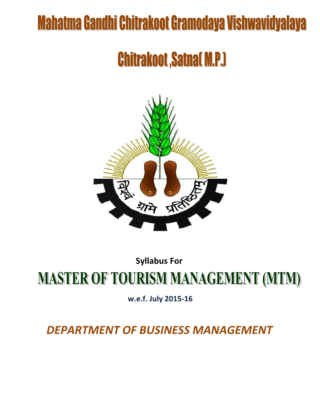 Master of Tourism Management