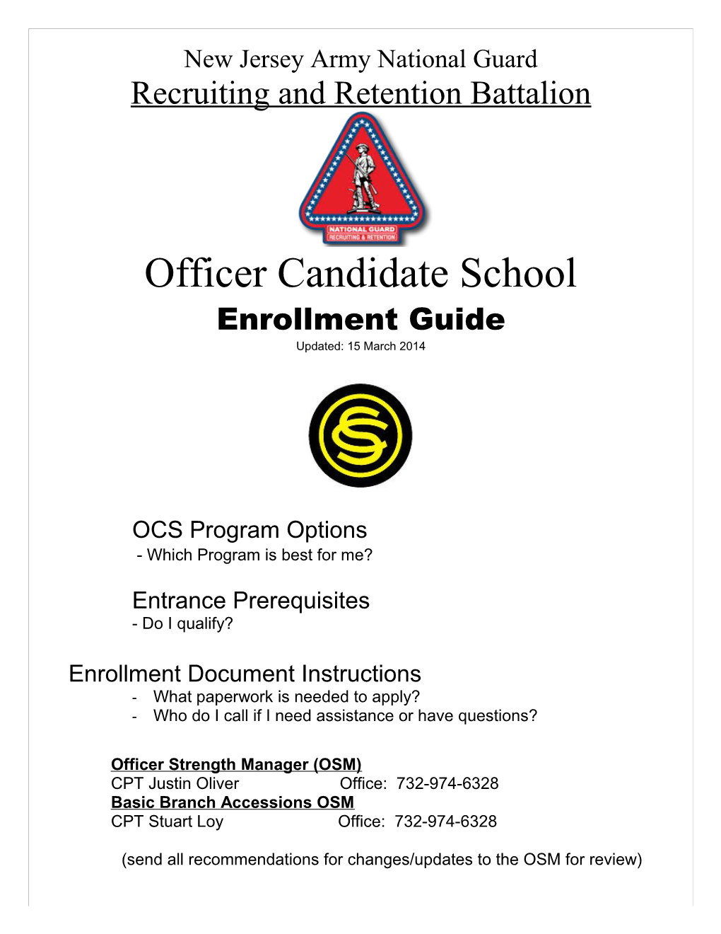 57Th TC OCS Enrollment Guide