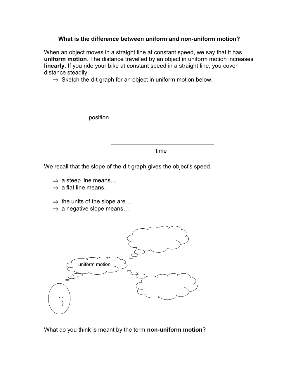 What Is the Difference Between Uniform and Non-Uniform Motion