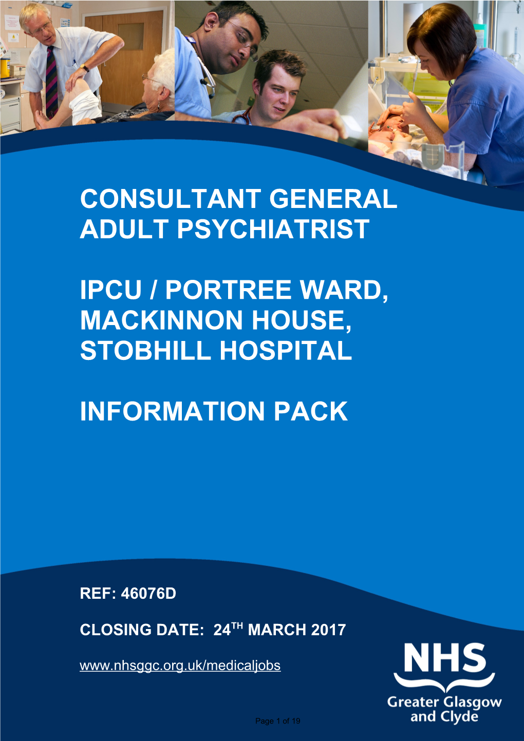 IPCU / Portree Ward, Mackinnon House, Stobhill Hospital