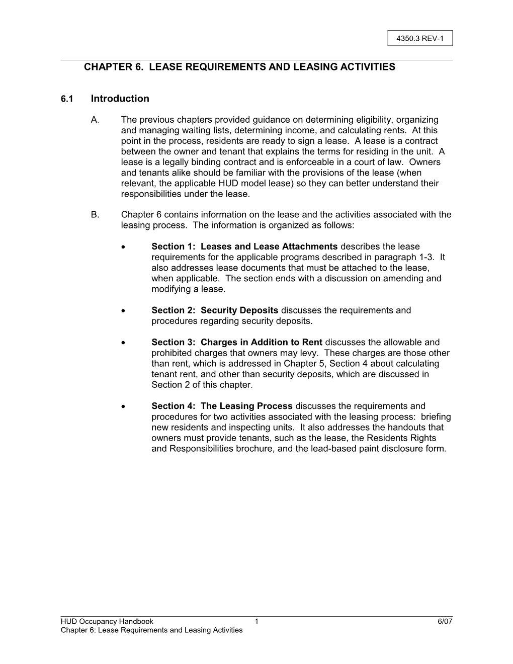 Chapter 6. Lease Requirements and Leasing Activities