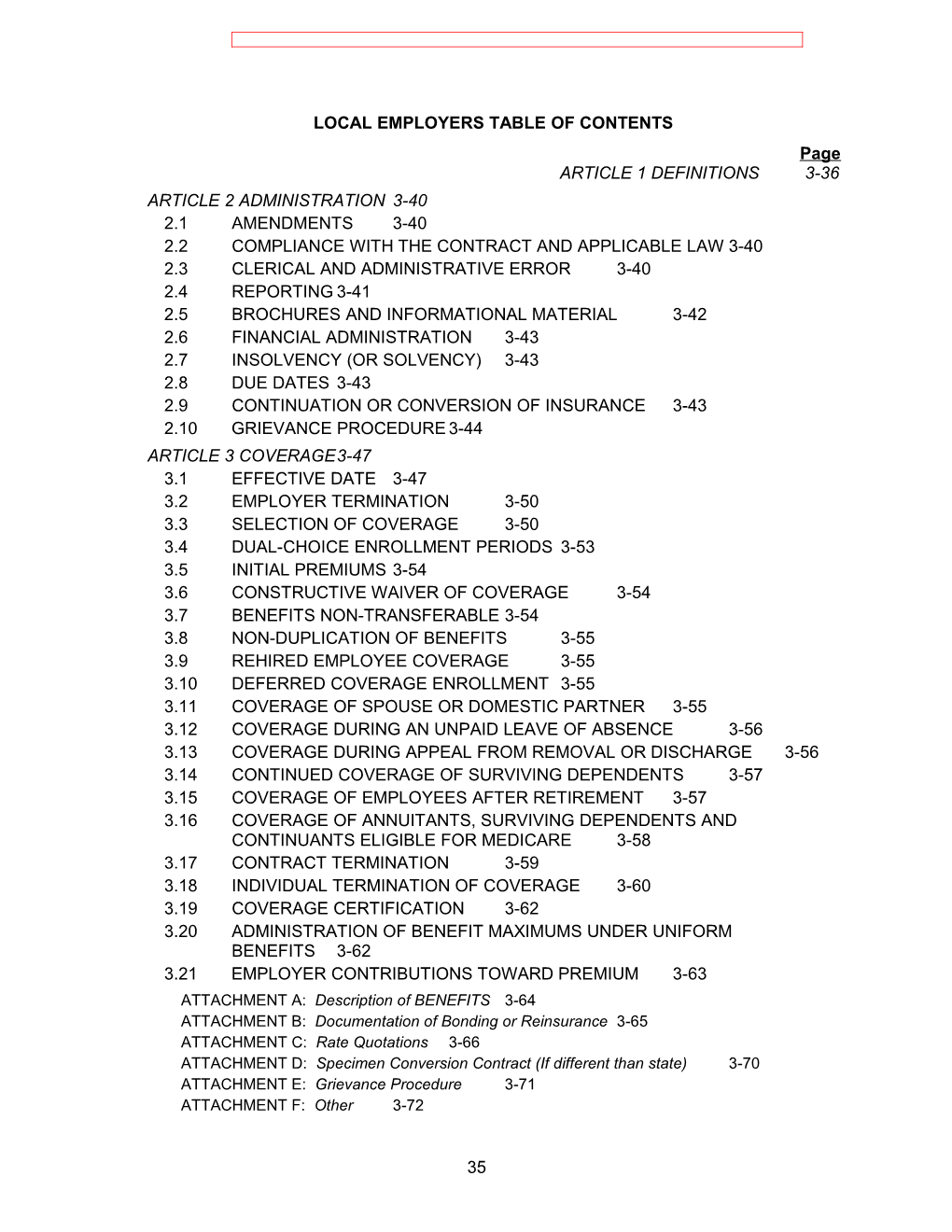 3 Local Employers Table of Contents