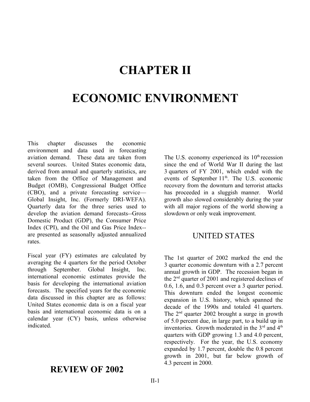 Economic Environment