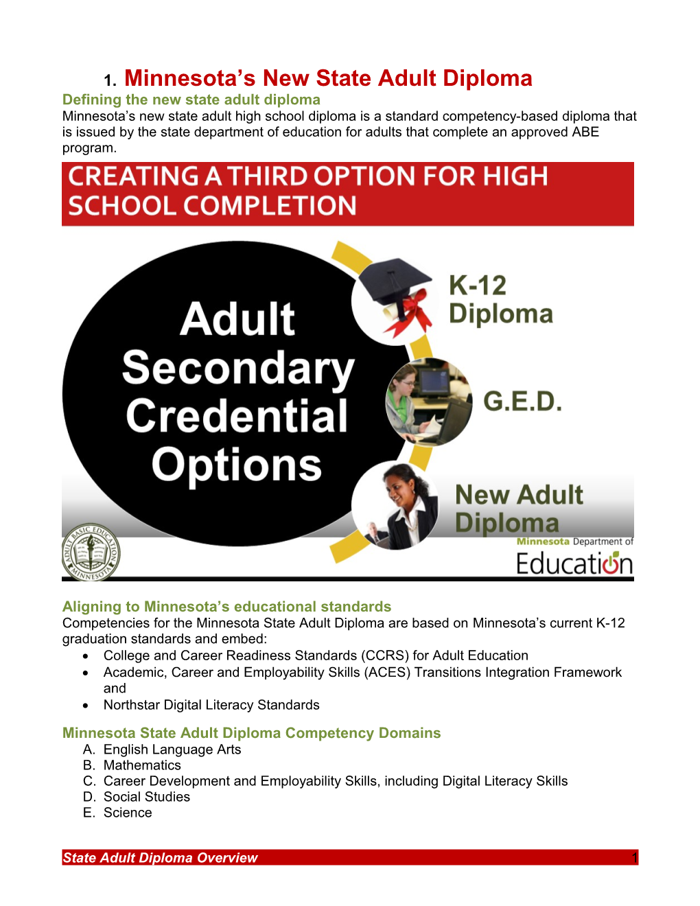 Minnesota S New State Adult Diploma