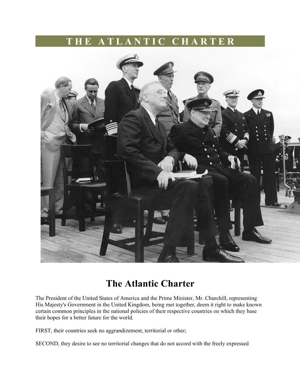 The Atlantic Charter