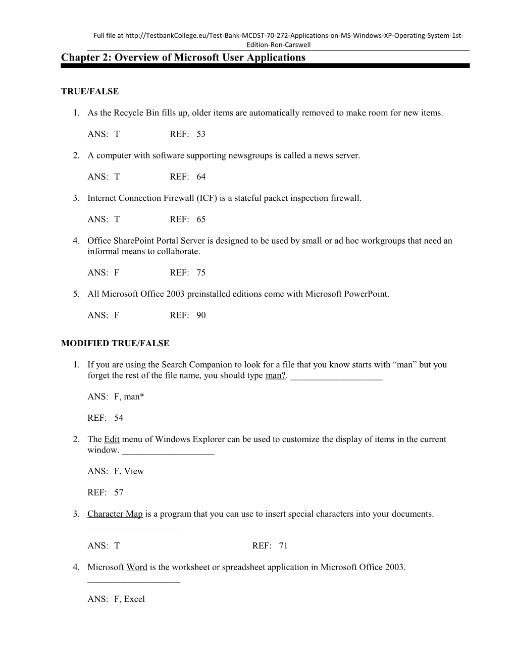 Chapter 2: Overview of Microsoft User Applications