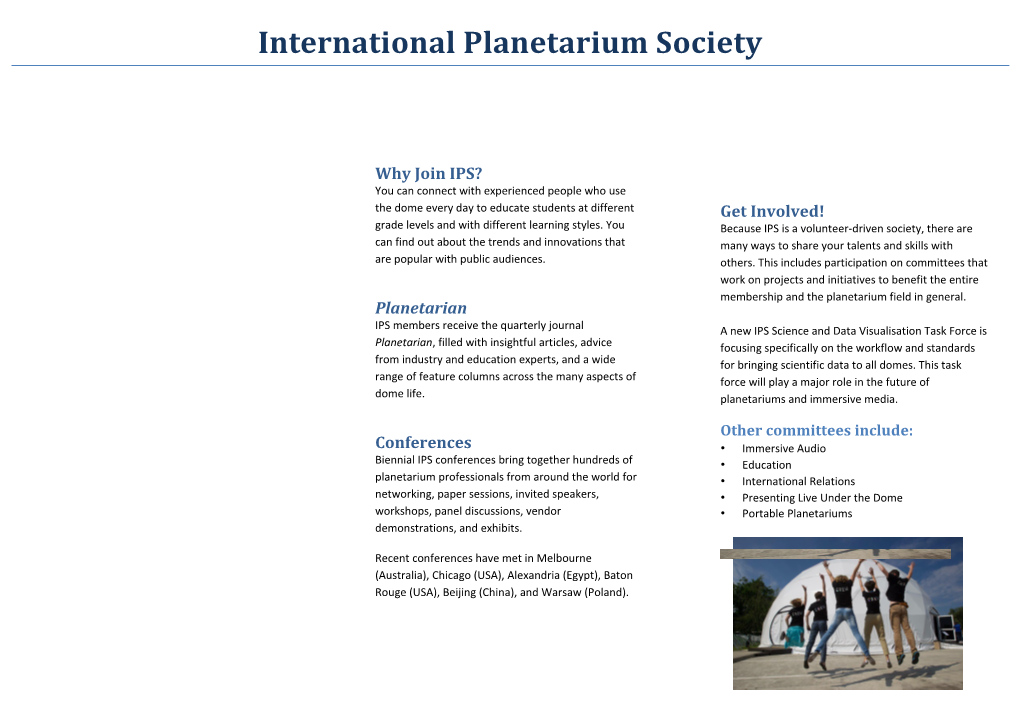 International Planetarium Society