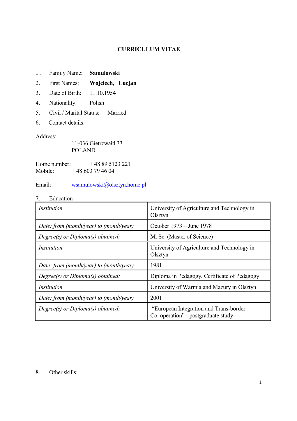 Curriculum Vitae s435