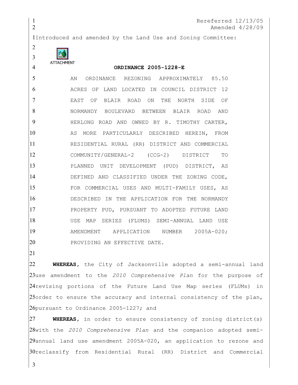 Introduced by Land Use and Zoning Committee