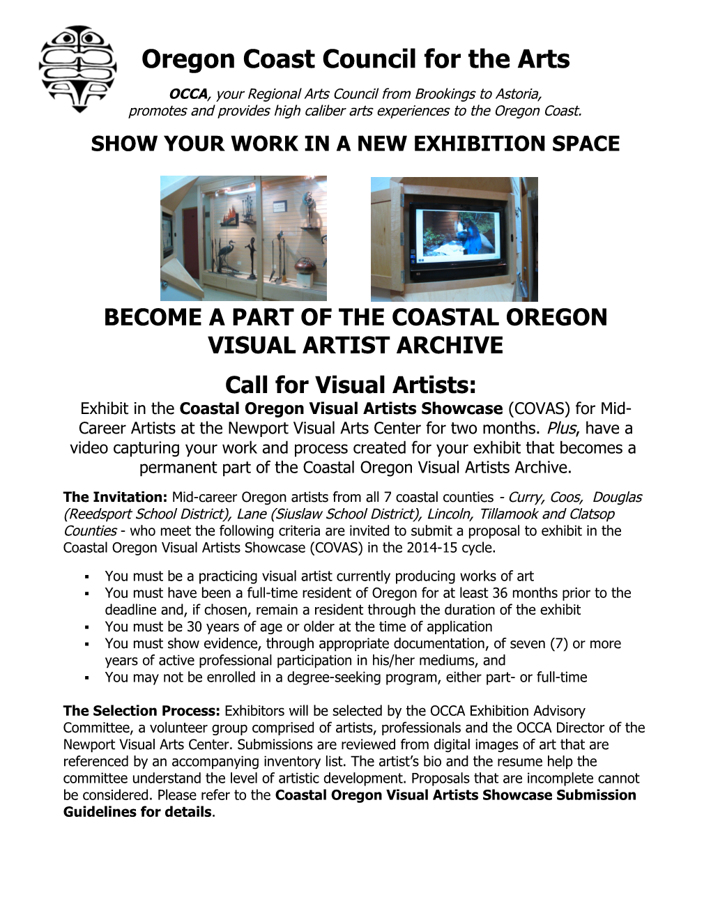 Show Your Work in a New Exhibition Space