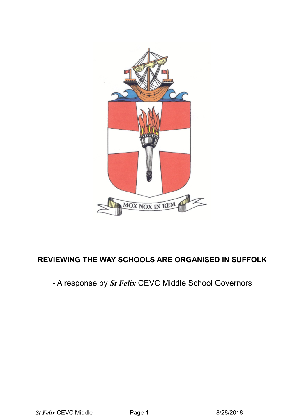 Reviewing the Way Schools Are Organised in Suffolk