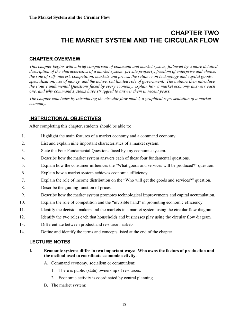 The Market System and the Circular Flow s1